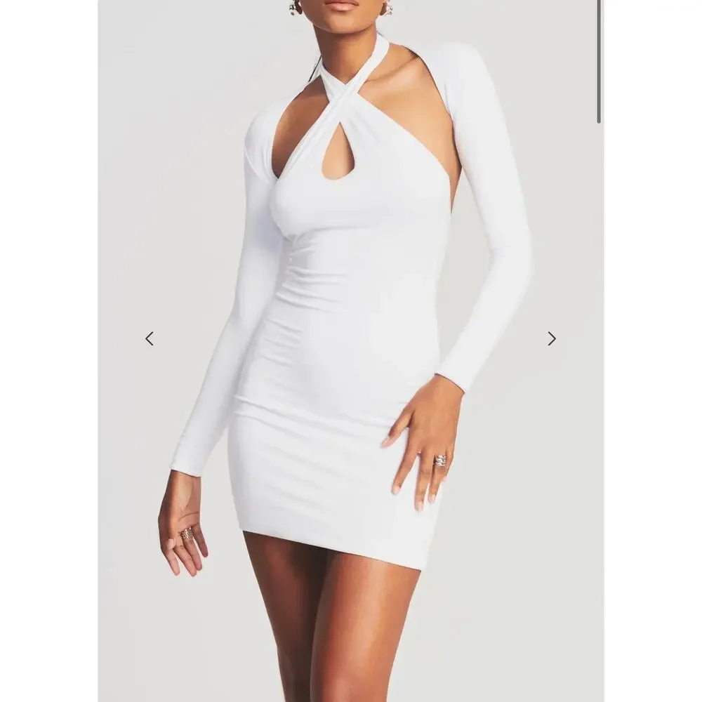 SER.O.YA White Lana Halter Mini Dress NWT Size XS - Picture 4 of 16